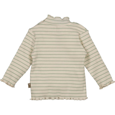 BESS W25 Girls Shirt l.sl. Rib Striped Off White 252117-034