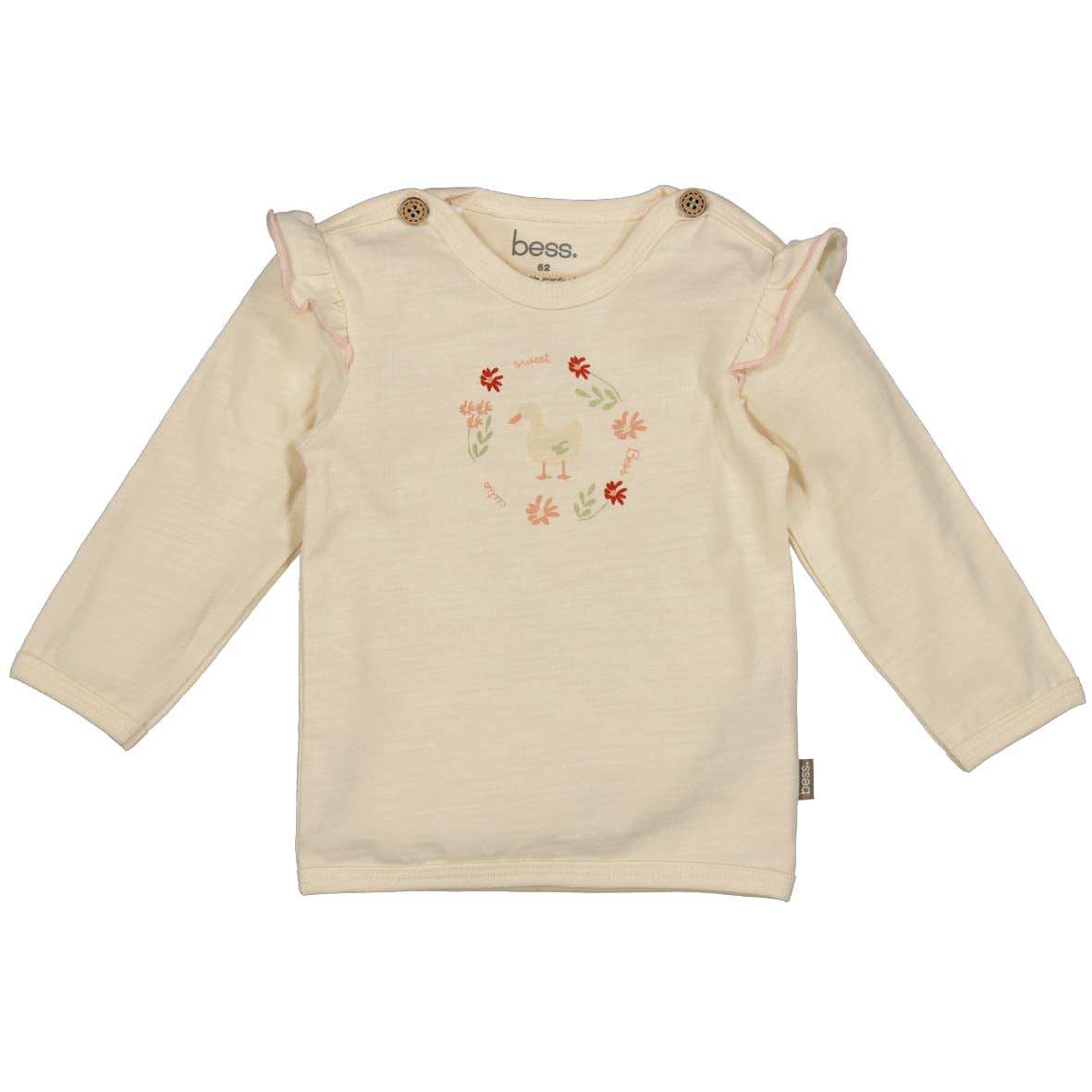 BESS W25 Girls Shirt l.sl. Goose Off White 252118-034