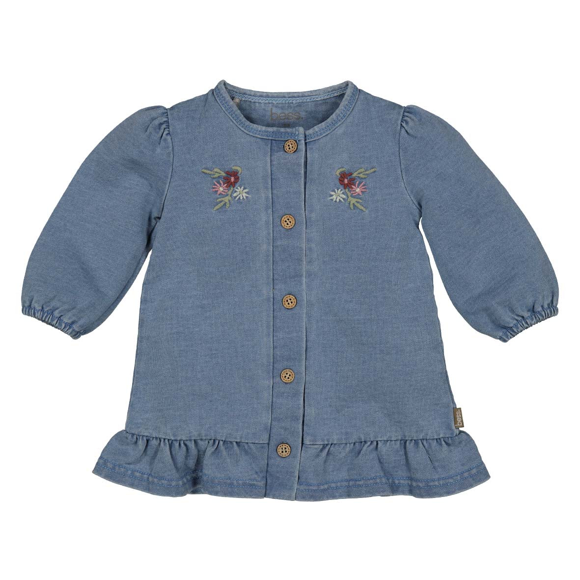 BESS W25 Girls Dress Embroidery Jog Denim Stone Wash 252119-021
