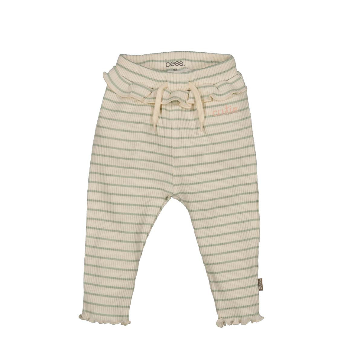 BESS W25 Girls Pants Rib Striped Off White 252126-034