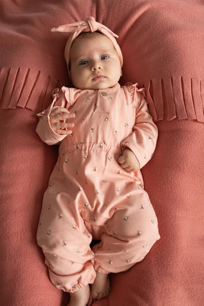 BESS W25 Girls Suit Flowers Powder Pink 252132-096