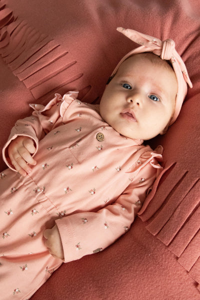 BESS W25 Girls Suit Flowers Powder Pink 252132-096