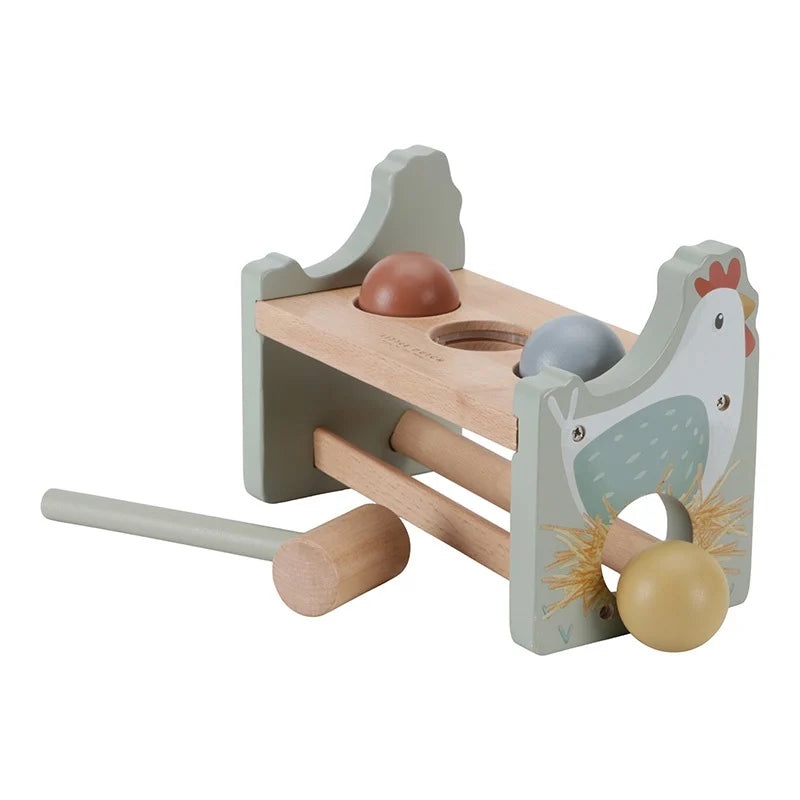 Little Dutch Hamerbankje met ballen Little Farm LD7146