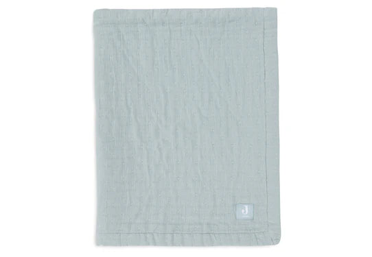 Jollein Deken Hydrofiel 75x100cm Jacquard Sea Green GOTS 521-511-68084
