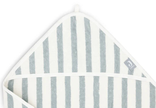 Jollein Badcape 75x75cm Stripe Terry Sea Green GOTS 534-836-68085