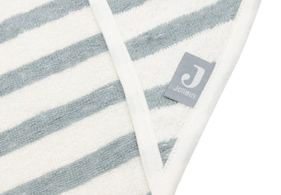 Jollein Badcape 75x75cm Stripe Terry Sea Green GOTS 534-836-68085