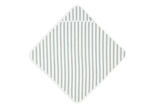 Jollein Badcape 75x75cm Stripe Terry Sea Green GOTS 534-836-68085