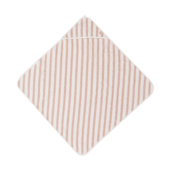 Jollein Badcape 75x75cm Stripe Terry - Wild Rose - GOTS 534-514-67099