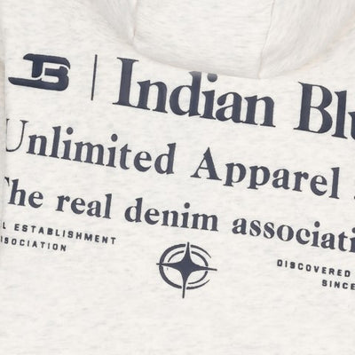 Indian Blue Jeans W24 Hoodie Unlimited Apparel Grey IBBW24-4593