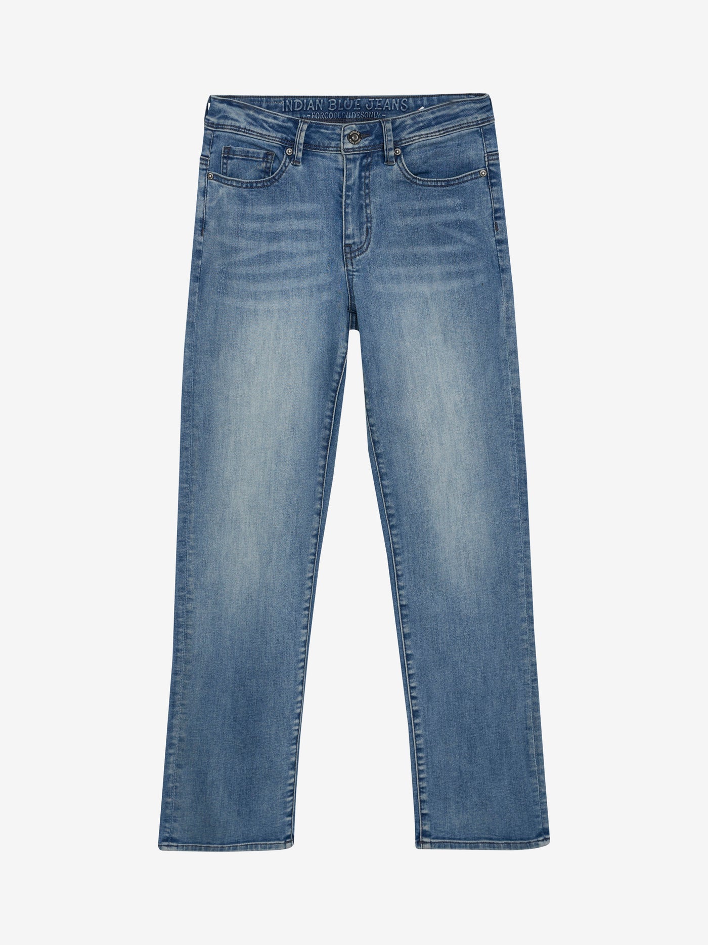 Indian Blue Jeans W25 Boy Jeans 2557 Wide Straight Blue Jeans Medium Denim 960304