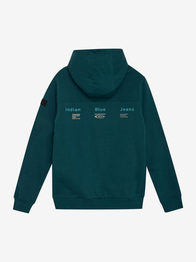 Indian Blue Jeans W25 Boy Sweatshirt -knitted Hoodie Chest & Backprint Gulf Coast 960367