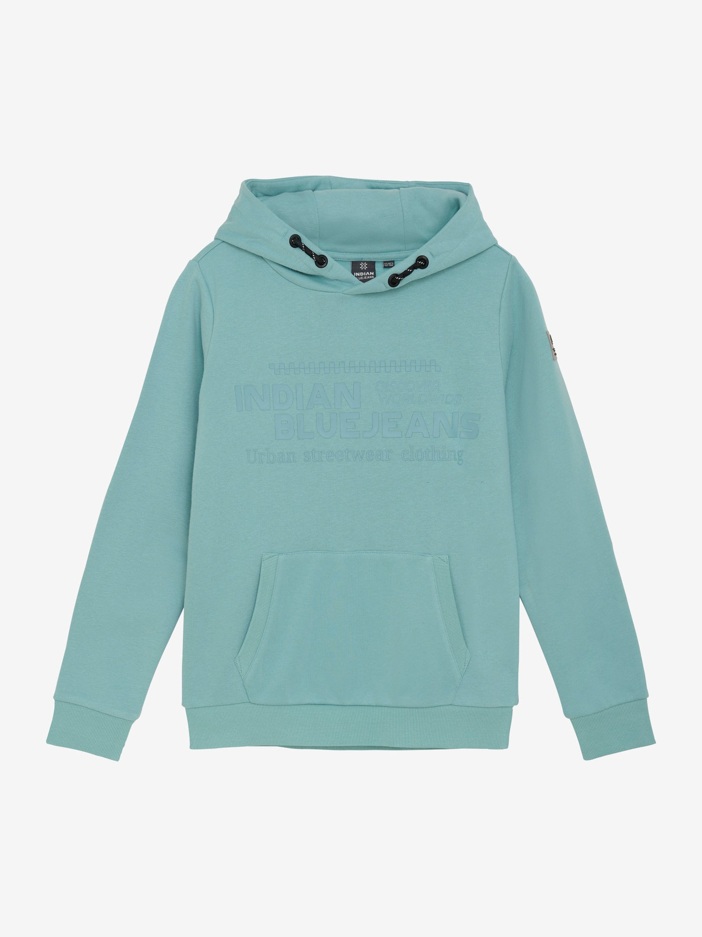 Indian Blue Jeans W25 Boy Sweatshirt -knitted Hoodie Chestprint Aquifer 960369