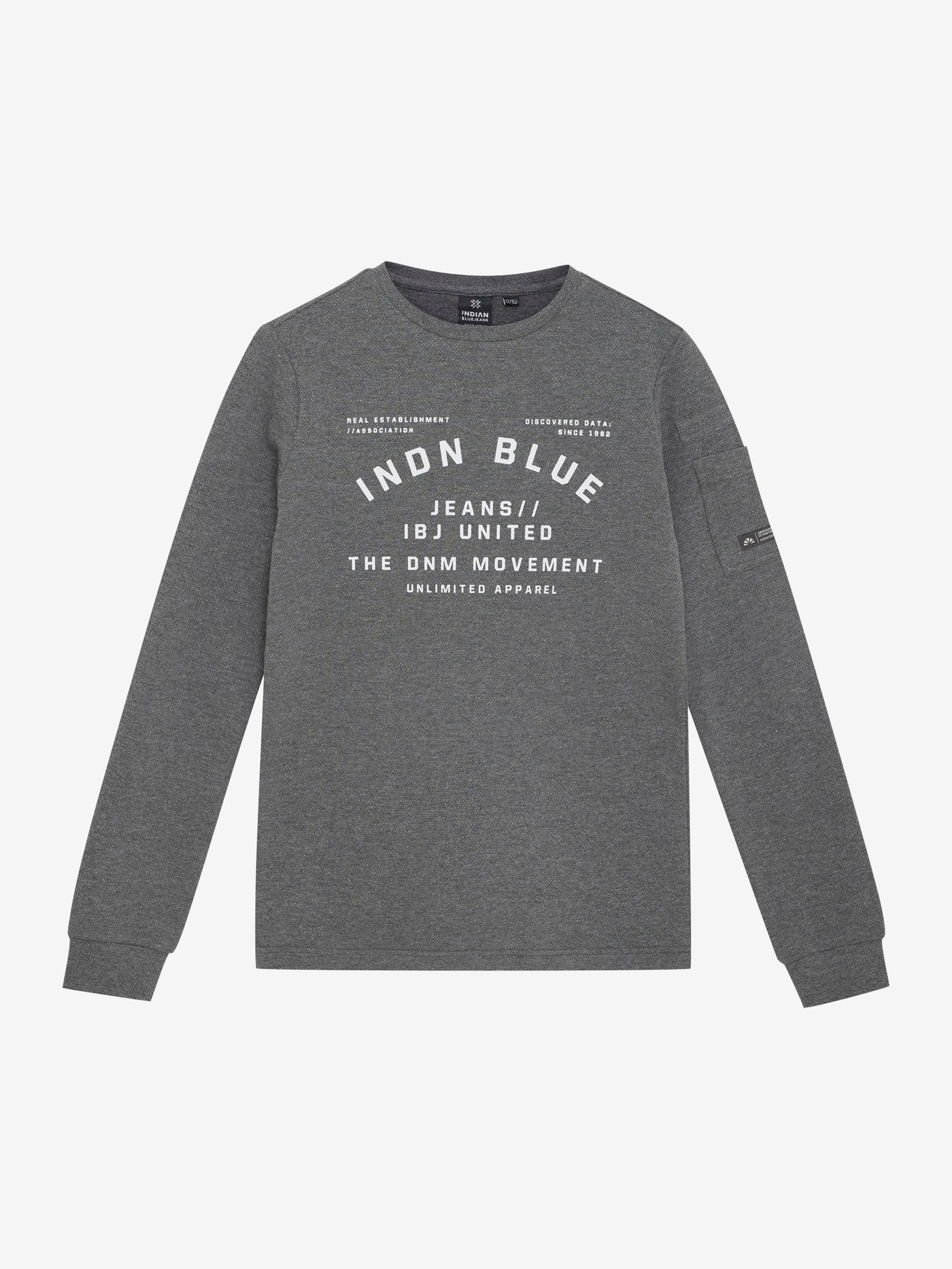 Indian Blue Jeans W25 Boy Sweatshirt -knitted T-Shirt Longsleeve Indian Blue Dark grey melange 960424