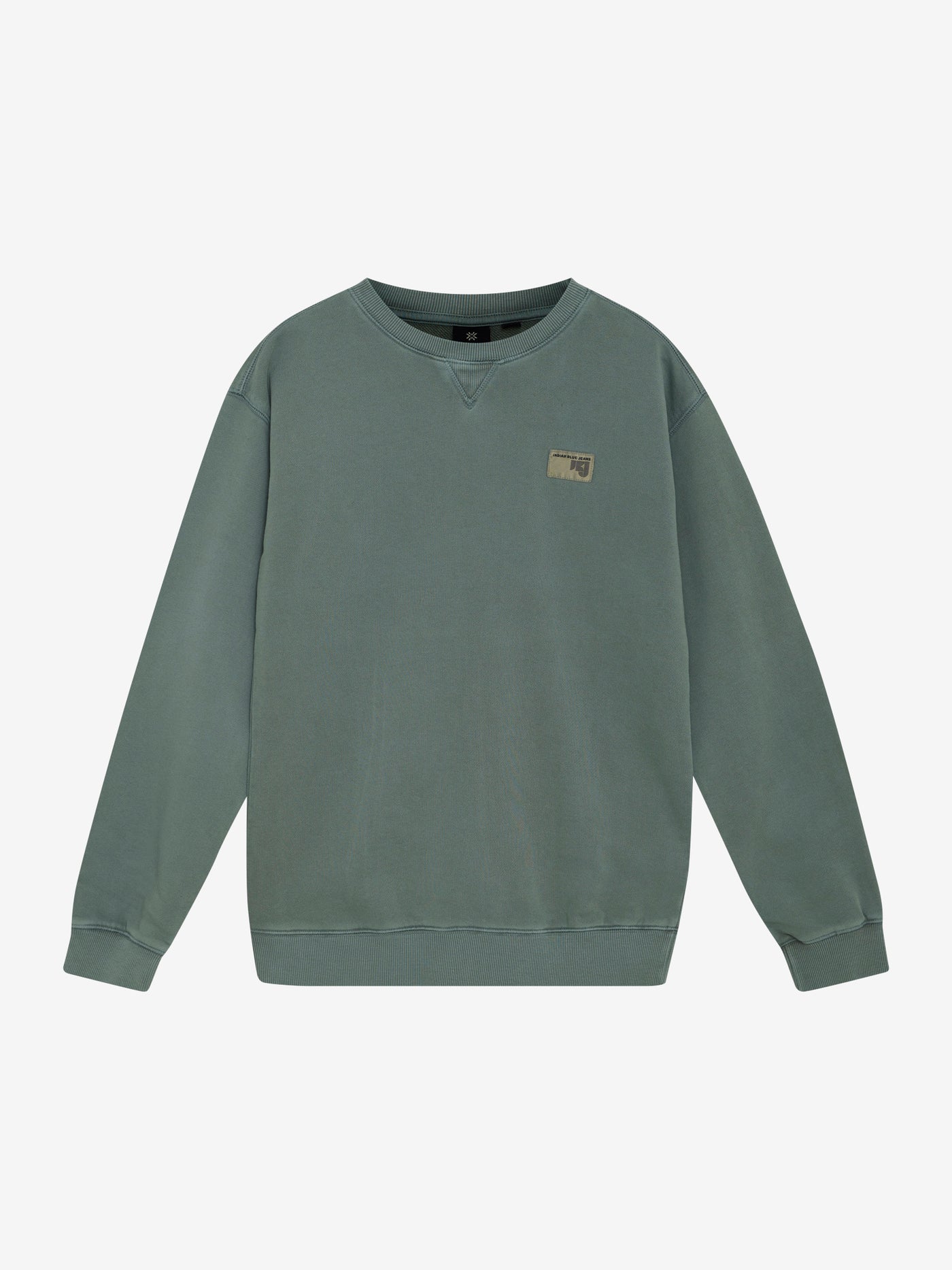 Indian Blue Jeans W25 Boy Sweatshirt -knitted Oversized Sweater IBJ Washed Dark Forest 960441