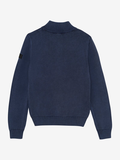 Indian Blue Jeans W25 Boy Sweatshirt -knitted Knitted Col Buttons Washed Night 960478