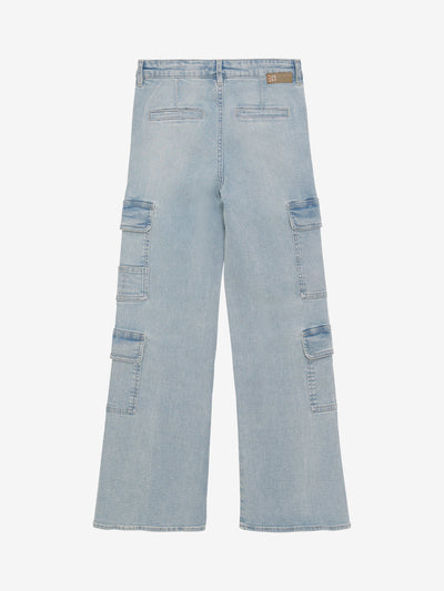 Indian Blue Jeans W25 Girl Jeans Cargo Jeans Wide Fit Used Light Denim 970400