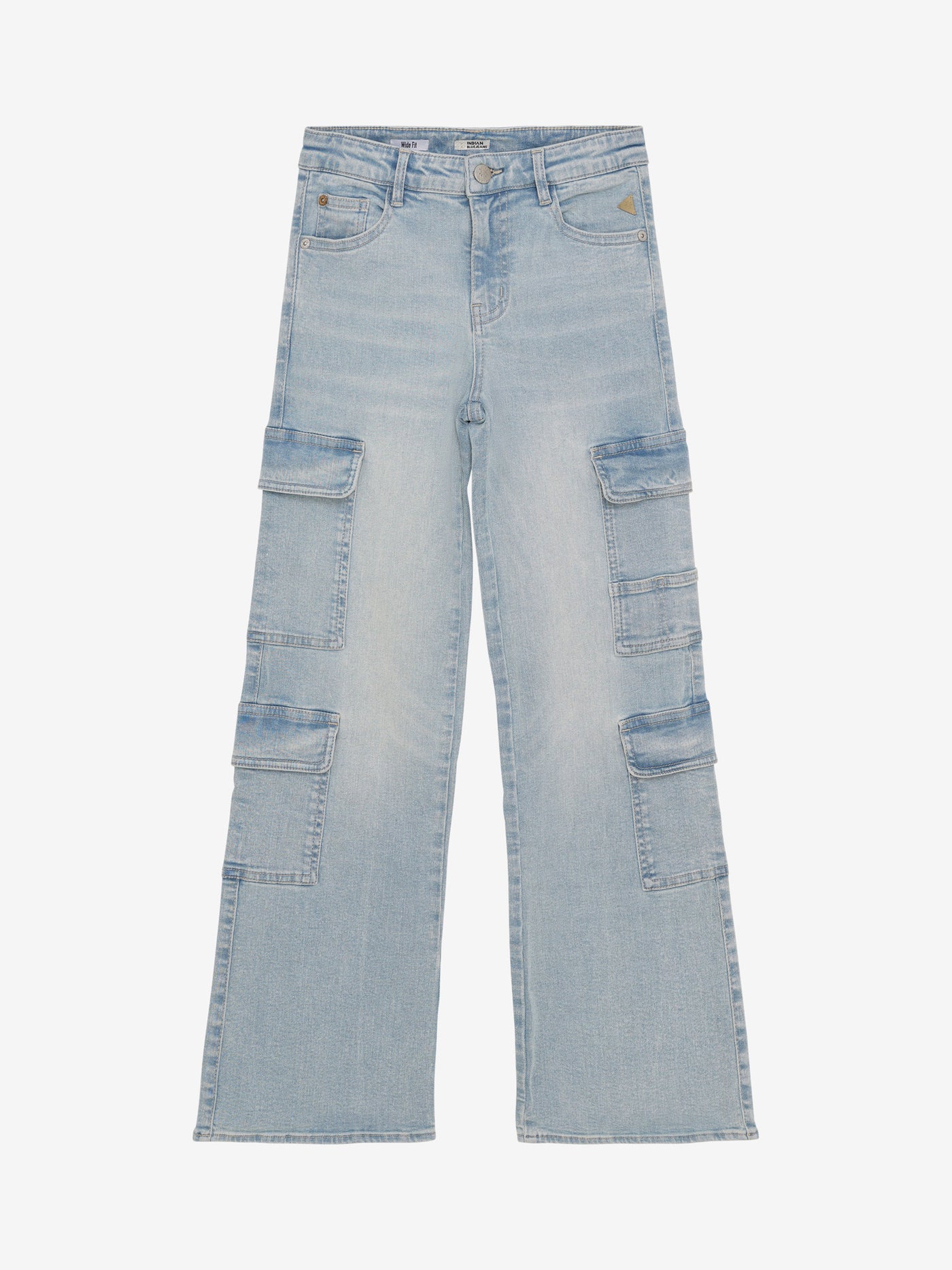 Indian Blue Jeans W25 Girl Jeans Cargo Jeans Wide Fit Used Light Denim 970400