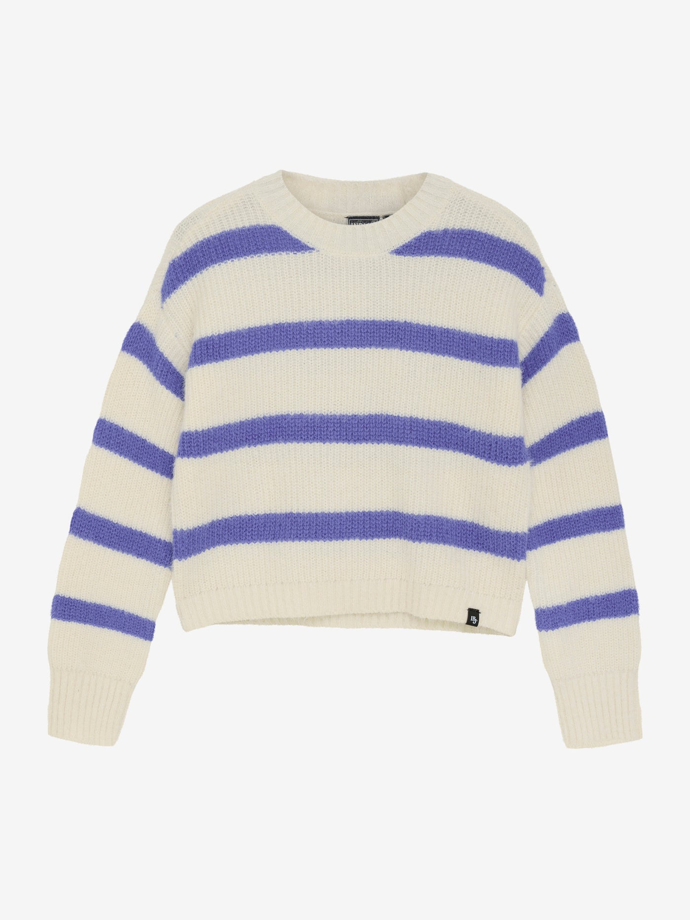 Indian Blue Jeans W25 Girl Sweatshirt -knitted Knitwear Fuzzy Stripe Cloud 970457
