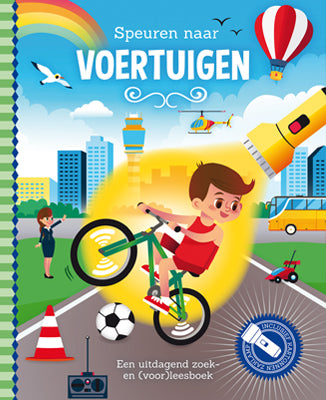 Lantaarn Publishers Speuren naar voertuigen zaklampboek LU44924