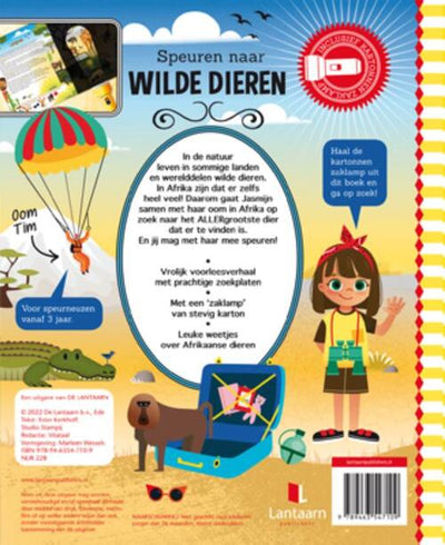 Lantaarn Publishers Speuren naar wilde dieren zaklampboek LU47109