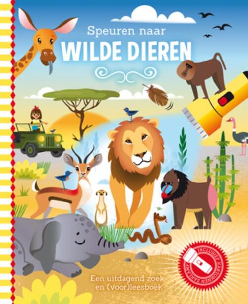 Lantaarn Publishers Speuren naar wilde dieren zaklampboek LU47109