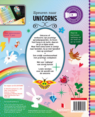 Lantaarn Publishers Speuren naar unicorns zaklampboek LU47581