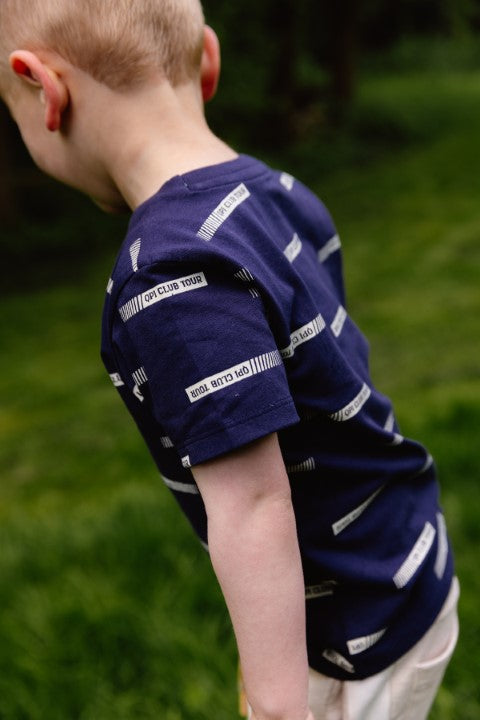 Quapi S24 Boys Shortsleeve BADRQS241 AOP Blue Text