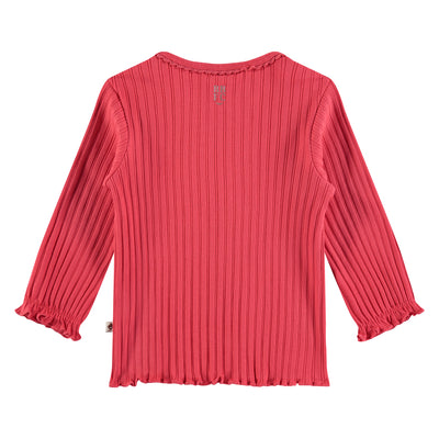 BABYFACE W24 girls rib t-shirt longsleeve BBE24528624 red