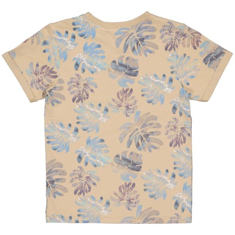 Quapi S24 Boys Shortsleeve BENICOQS243 AOP Sand Leaves