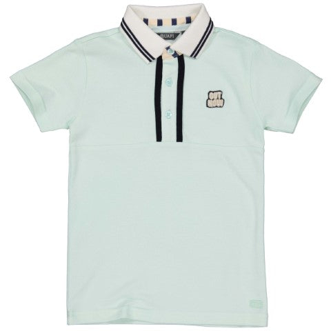 Quapi S24 Boys Shortsleeve Polo BOARQS243 Aqua Blue