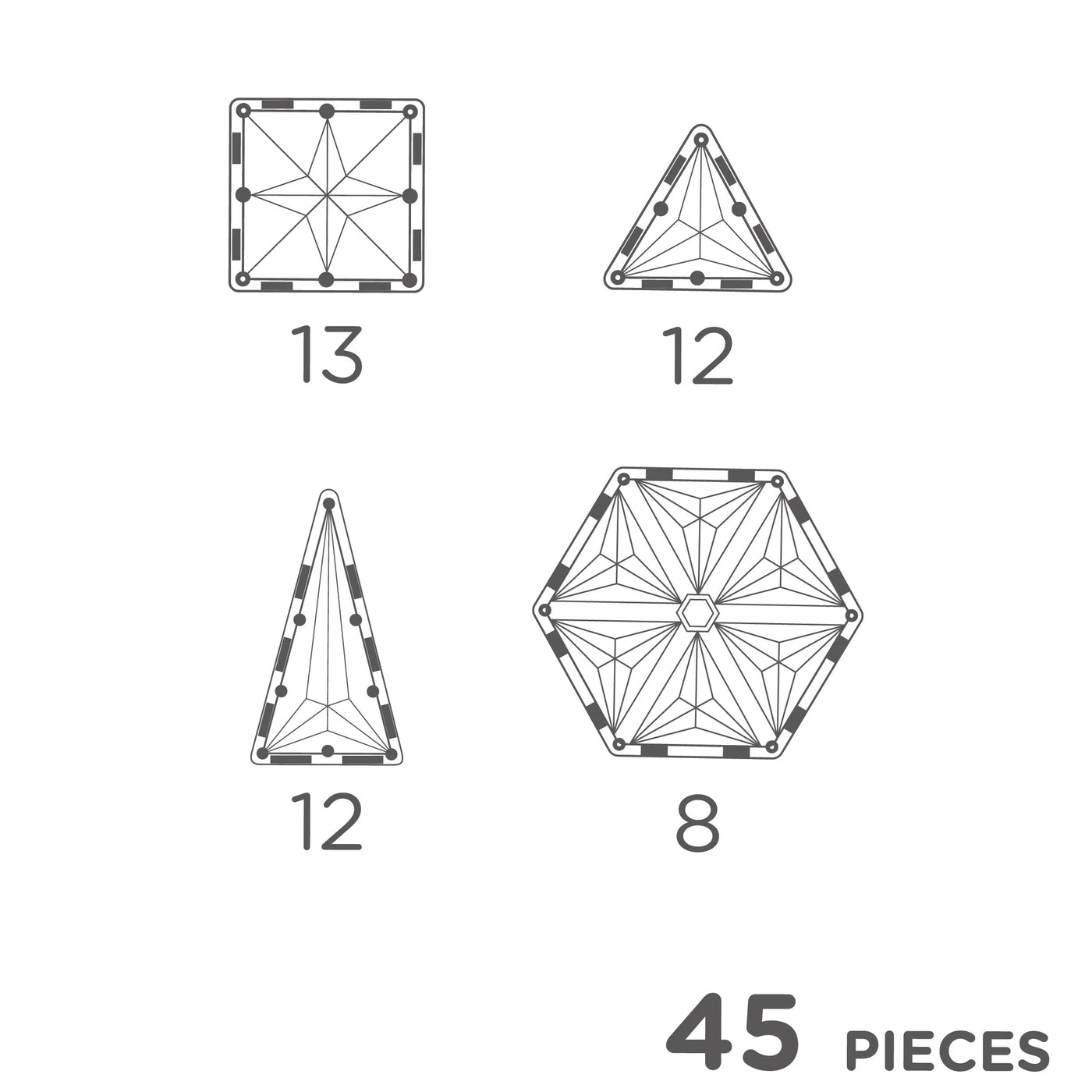 Clever Clixx Geo Pack Pastel | 45 pieces | CC-1012