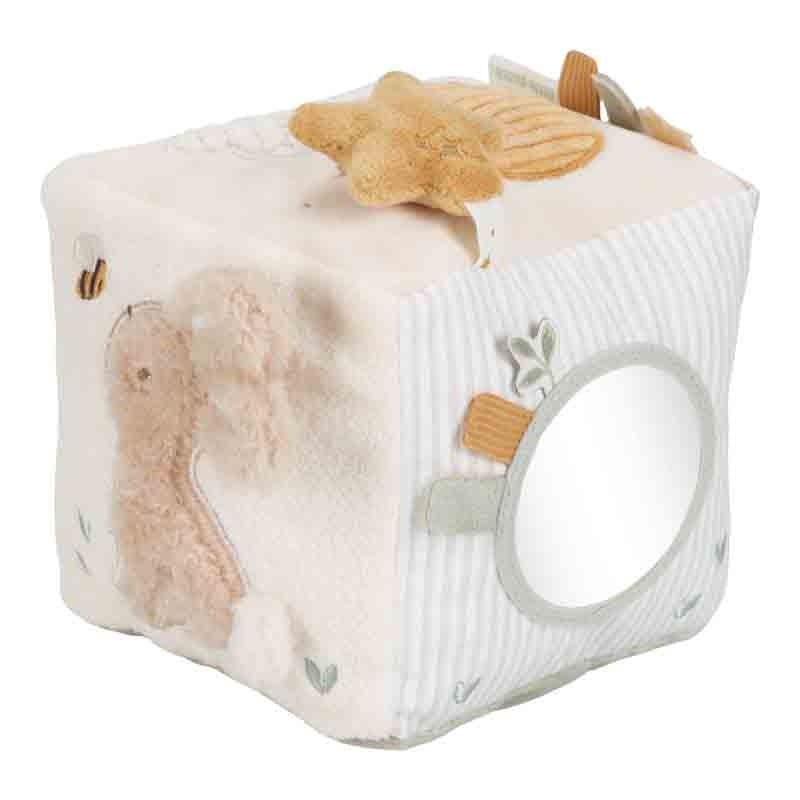 Little Dutch zachte activiteitenkubus - Beige - Newborn Naturals LD8409