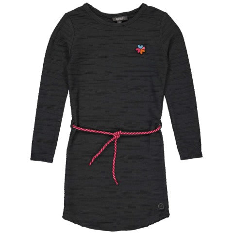 Quapi W24 Girls DRESS DAISYQW242 Black Raven