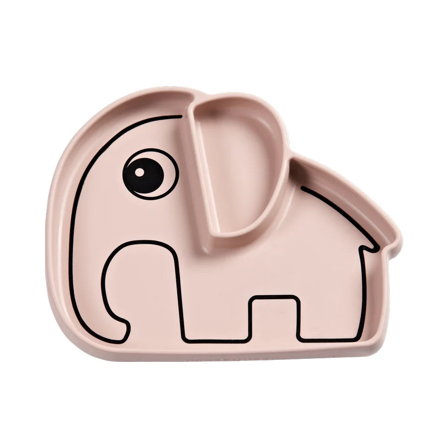 Done by Dear Silicone Stick&Stay bord olifant roze 1799231