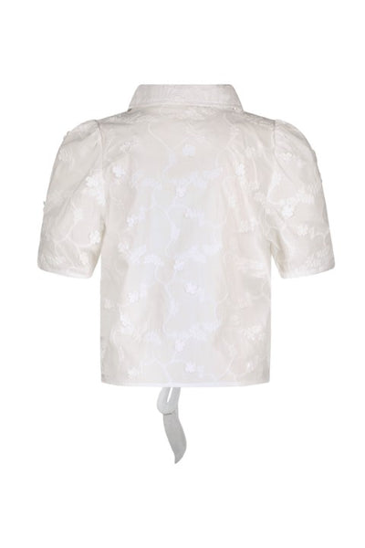 Like Flo S24 Flo girls 3D flower knot blouse Off white F402-5140 001