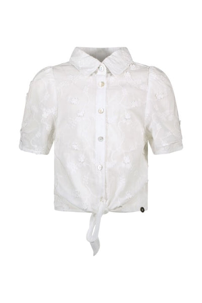 Like Flo S24 Flo girls 3D flower knot blouse Off white F402-5140 001