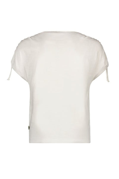 Like Flo S24 Flo girls slub jersey tee pulled sleeve Off white F402-5405 001