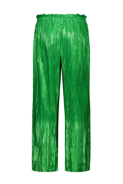 Like Flo S24 Flo girls metallic plisse pants Green Metallic F402-5630 301