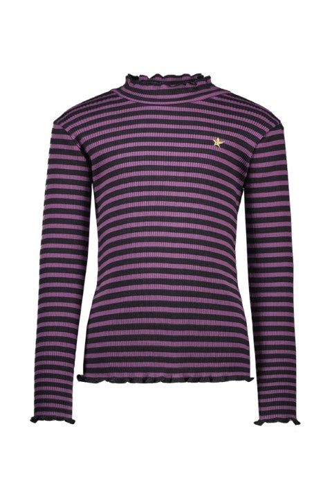 Like Flo w24 Eef Flo girls rib yds top Stripe lavendel/grey F408-5403 220