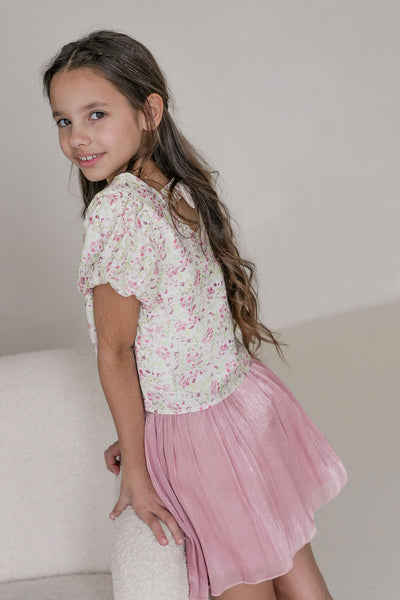 Like Flo Pre-Spring S25 Flo girls skirt Lt pink F412-5701 201