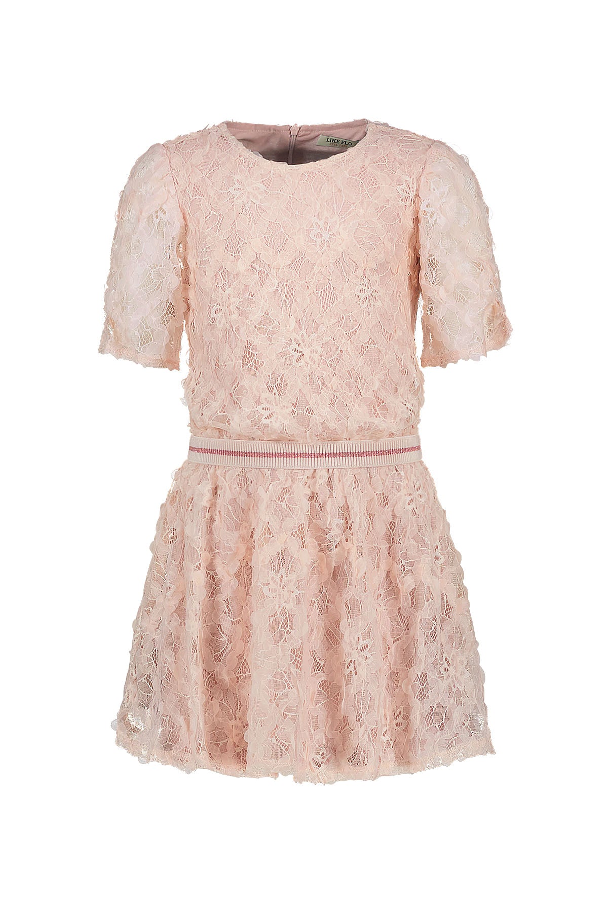 Like Flo Pre-Spring S25 Flo girls dress with fancy fabric + lining Blush F412-5801 205