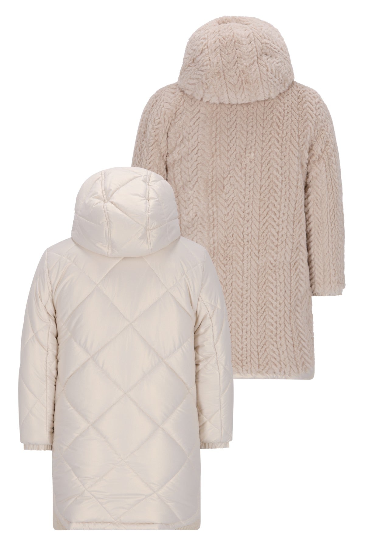 Like Flo Winterjackets & Acc. w25 Ariana Flo girls reversible hooded long jacket Metallic lt. gold F507-5216 536