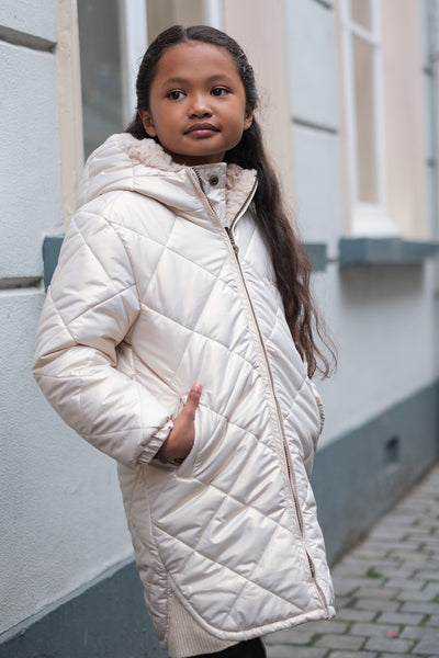 Like Flo Winterjackets & Acc. w25 Ariana Flo girls reversible hooded long jacket Metallic lt. gold F507-5216 536