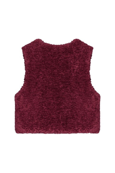 Like Flo w25 Diam Flo girls faux fur gilet Cherry F508-5300 615