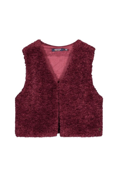 Like Flo w25 Diam Flo girls faux fur gilet Cherry F508-5300 615