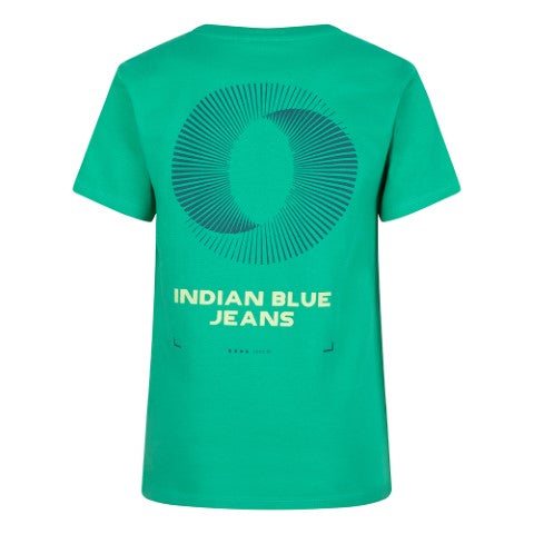 Indian Blue Jeans s24 T-Shirt Indian Backprint Spring Green IBBS24-3608 662