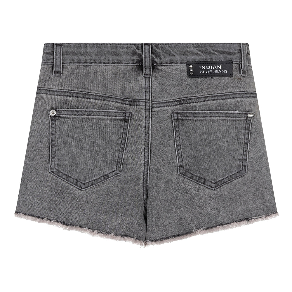 Indian Blue Jeans s24 GIRLS Grey Denim Short Pocket Grey Denim IBGS24-6005 170
