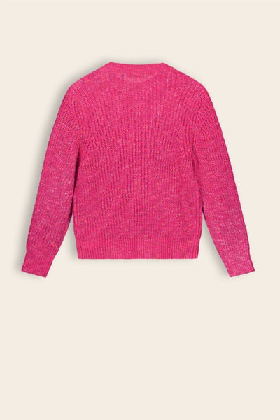NONO Girls W23 NONO Kiara girls knitted sweater pink Piiink N309-5317 263