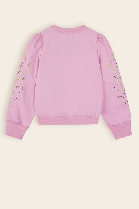 NoNo S24 Girls Kids Kulet Sweater With Panel Print at sleeve Cotton Candy N402-5301 264