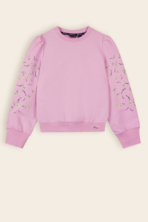 NoNo S24 Girls Kids Kulet Sweater With Panel Print at sleeve Cotton Candy N402-5301 264